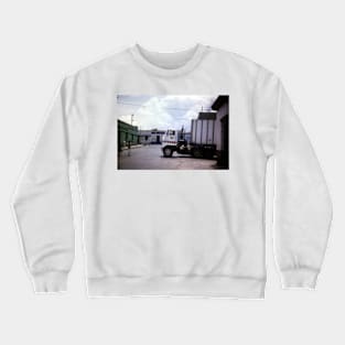 US articulated lorry in Guatemala City summer 1991 Crewneck Sweatshirt